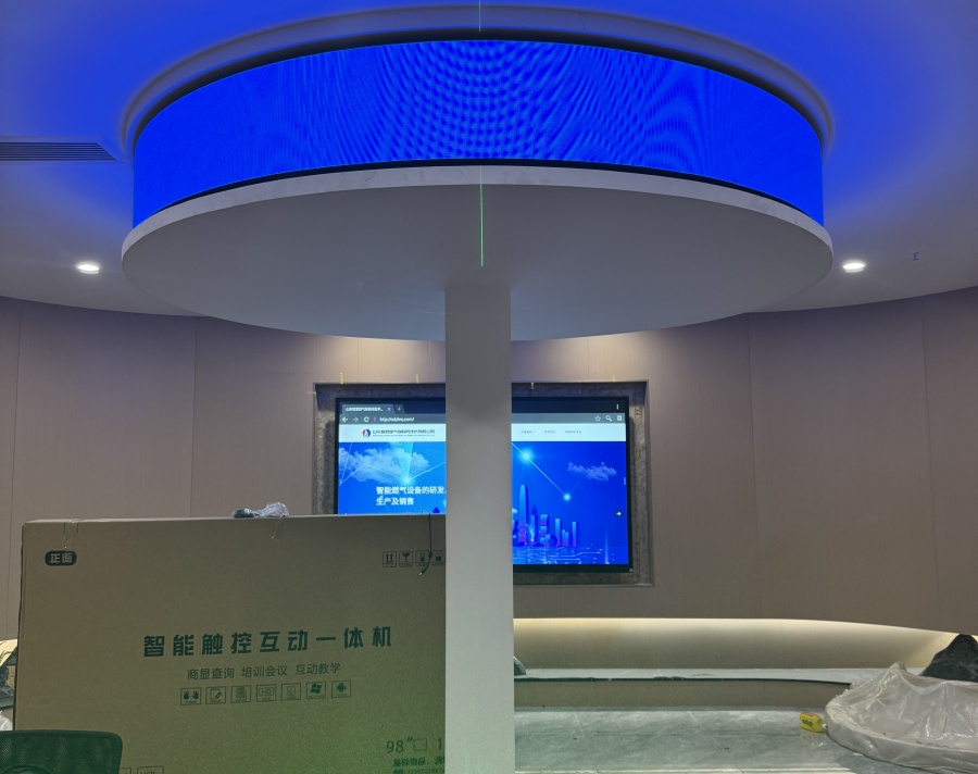 济南某公司采用云敏视P1.86软模组LED显示屏